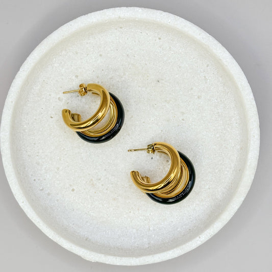 Reem TriHoop Earring